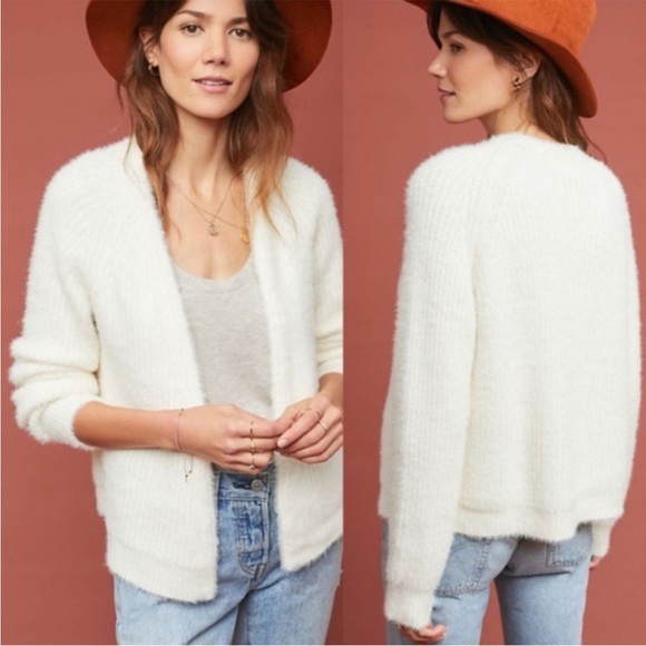 Anthropologie Sleeping on Snow Northbound Eyelash Cardigan - Picture 1 of 12